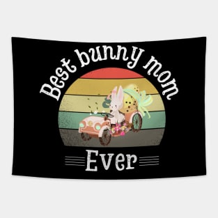 Best bunny mom ever, Cute Rabbit Mom Tapestry