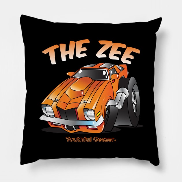 The Zee Cartoon Car Toon Pillow by YouthfulGeezer