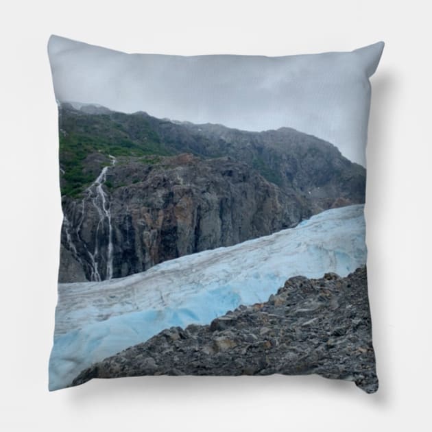 Exit glacier, Seward Alaska Pillow by Kbpaintingprints