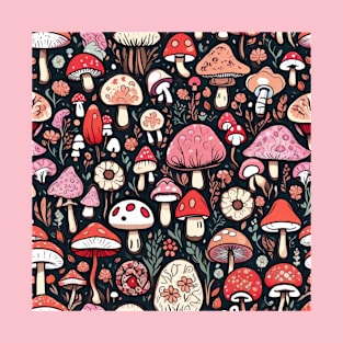 pink mushrooms T-Shirt