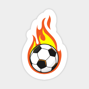 Soccer on Fire Magnet