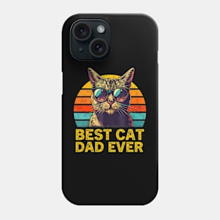 Retro Best Cat Dad Ever Shirt Funny Cat Dad Men Fathers Day Phone Case