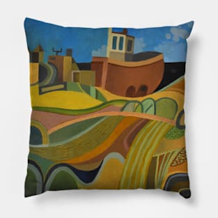 Dungeness Beach Trawlers Kent Pillow