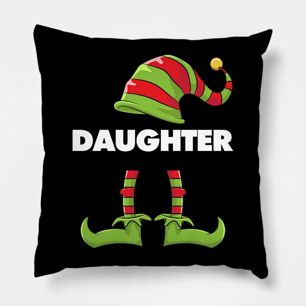 Daughter Elf Funny Matching Christmas Costume Family Pillow by teeleoshirts