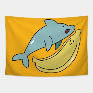 Dolphin and Giant Banana Tapestry