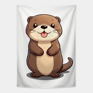 Cartoon Cute Kawaii Adorable Otter Tapestry