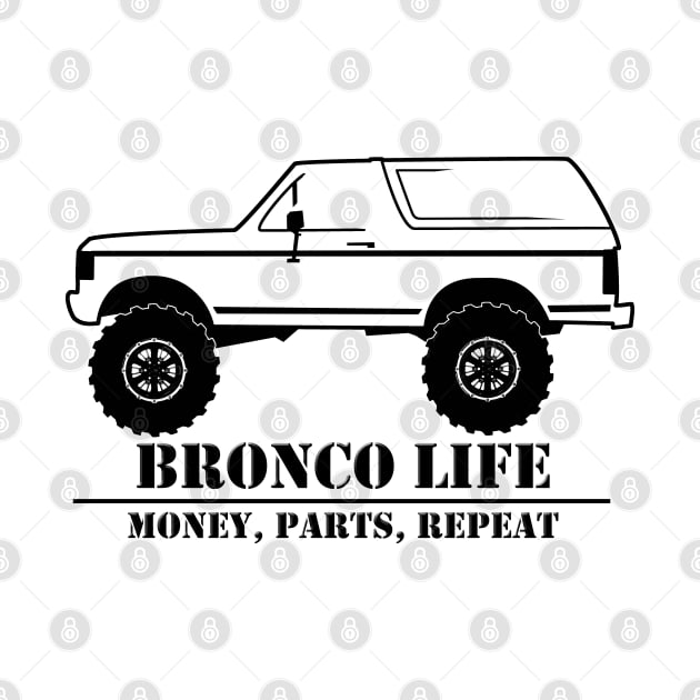 1987-1991 Bronco Side Money, Parts, Repeat by The OBS Apparel