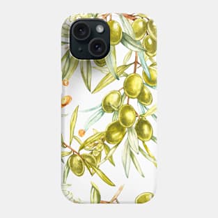 Olives pattern texture Phone Case