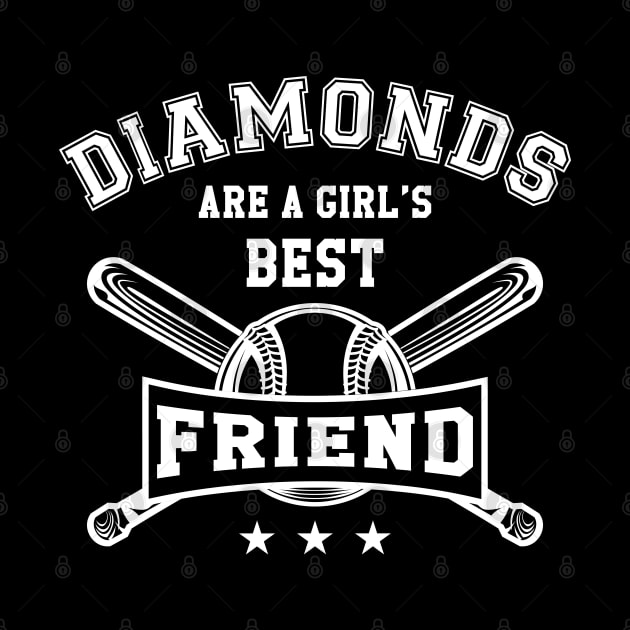 Softball Player - Diamonds are a girl's best friend by KC Happy Shop