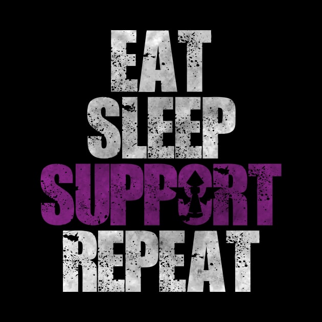 Eat Sleep Support Repeat by WinterWolfDesign