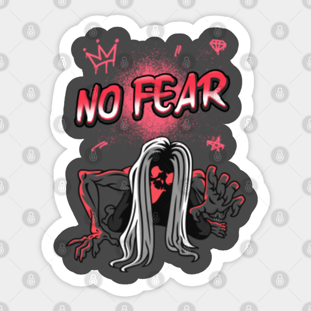 No Fear Monster No Fear Sticker Teepublic