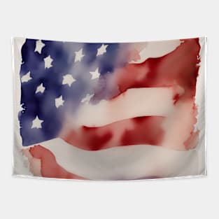 Red, White, and Blue Patriotic Paint Stripes - a modern art way to wear the colors of the United States of America ... the good ol' USA. Show your American Pride! Tapestry