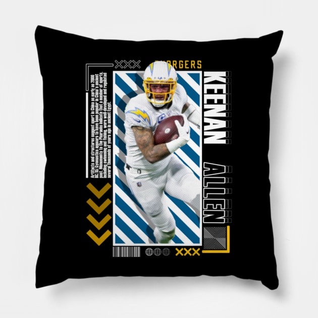 Keenan Allen Paper Poster Version 10 Pillow by art.Hamdan