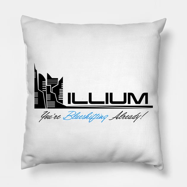 Illium Souvenir Tee [Black] Pillow by Karthonic