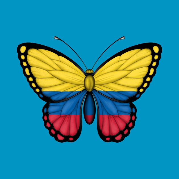 colombian flag butterfly colombia t shirt teepublic