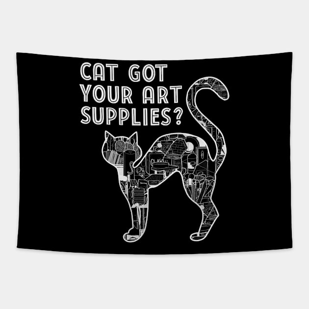 Cat Art Supply Tapestry by The Craft ACE