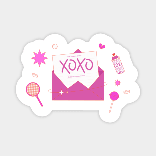 XOXO LOVE Girly Merchandise Magnet