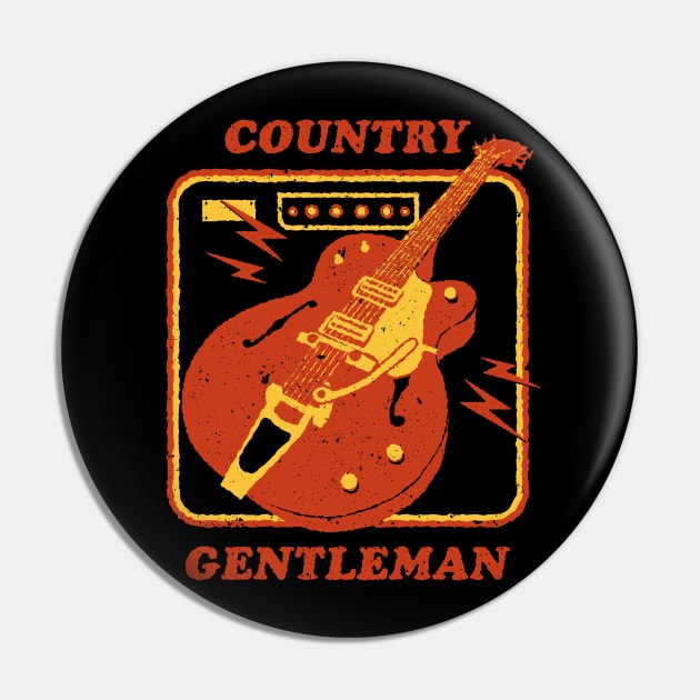 Country Gentleman Guitar Pin by Daniel Cash Guitar