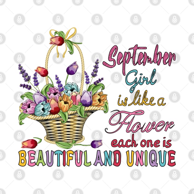 September Girl - Flower Basket by Designoholic