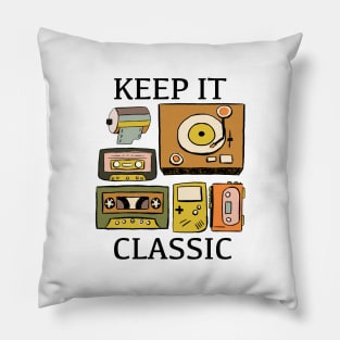 Keep it Classic Retro 70s 80s Pillow