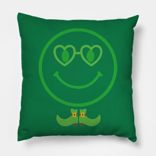 st patricks day emoji face Pillow