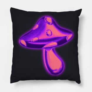 Pink Chrome Mushroom Pillow