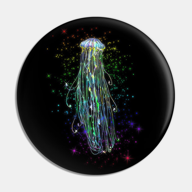 Rainbow Jellyfish Pin by Astrablink7