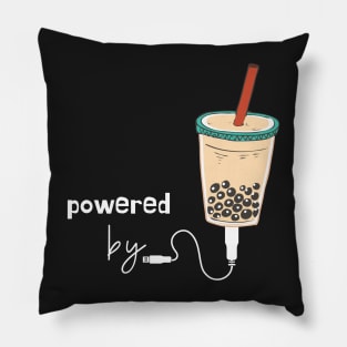 Powered by Boba Milk Tea Pillow