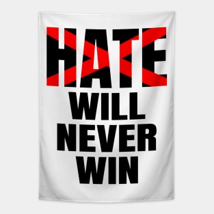 Hate will never win, black lives matter, stop the hate Tapestry