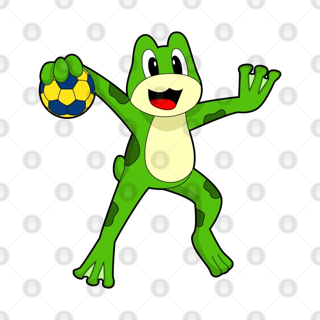 Frog Handball player Handball by Markus Schnabel