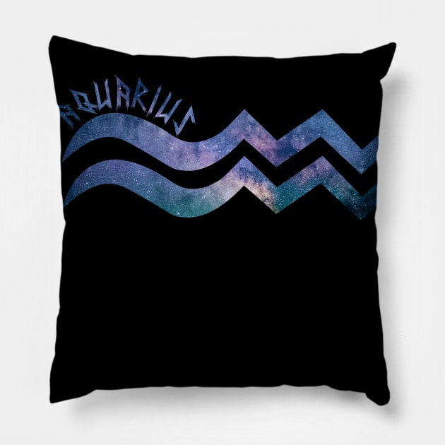 Aquarius Galaxy Pillow by GorsskyVlogs