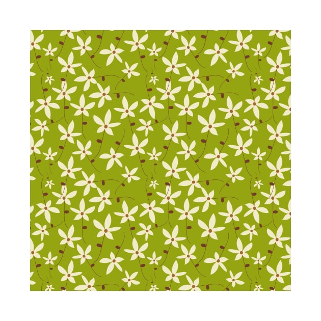 Green Floral Pattern by FloralPatterns