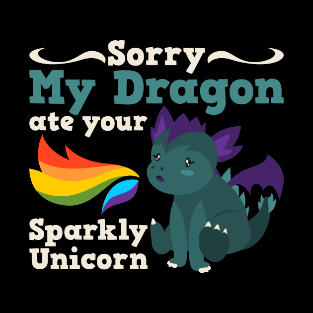 Sparkly Unicorn Shirt sparkly Dragon Gift by biNutz