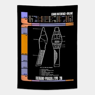 Computer Readout Showing NextGen Red Shirt Weapon Tapestry