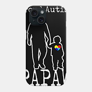 Proud Autism Dad And Son Puzzle Piece Awareness Day T-Shirt PAPAW Phone Case