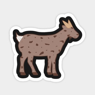 Chocolate Ice Cream Goat (pink background) Magnet