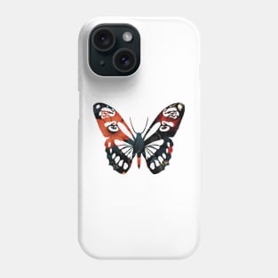 Dark floral on butterfly Phone Case