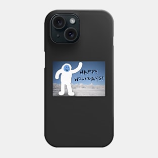 Adorable Snowmonster Greetings v2 Phone Case