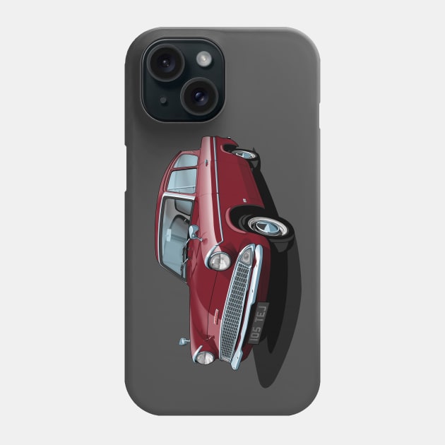 Ford Anglia in imperial maroon Phone Case by candcretro