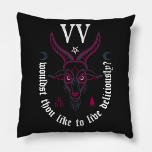 Deliciously? - Witch Goat Head Pillow