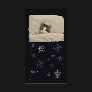 Cat Sleeping in little bed T-Shirt