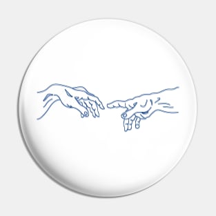 "Creation of Adam" Hands Renaissance Michelangelo Pin