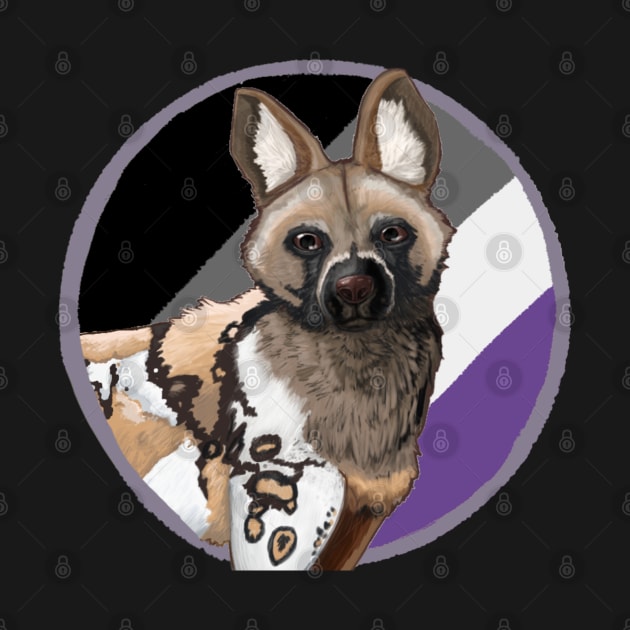 African wild dog- asexual flag by Xetalo