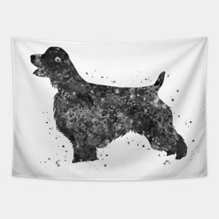 English springer spaniel dog black and white Tapestry