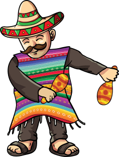 Funny Cinco De Mayo Sombrero Mexican Flosing Poncho T-shirt Magnet