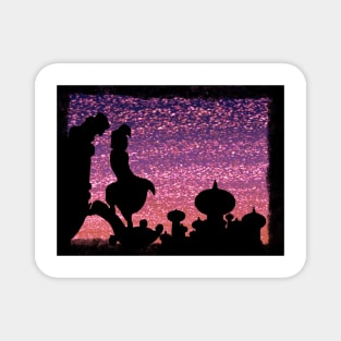 Aladdin and jasmine balcony Magnet