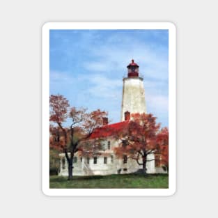 Sandy Hook New Jersey - Lighthouse at Sandy Hook Magnet