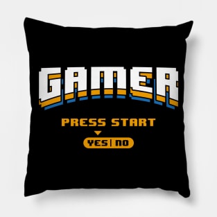 Gamer Press Yes To Start Pillow