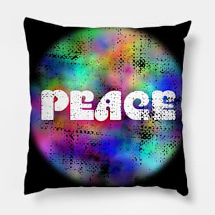 Peace design on watercolors Pillow