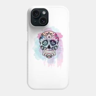 Watercolor Sugar skull Phone Case